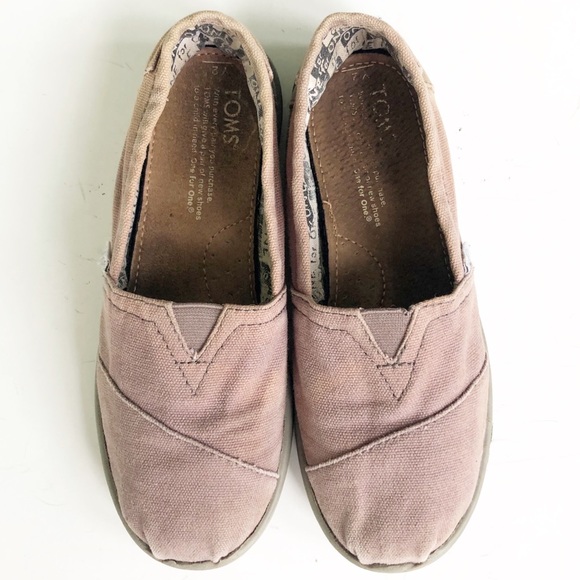 Toms Classic Slip-on Leather Insole Canvas Shoe Light Brown - Picture 3 of 8